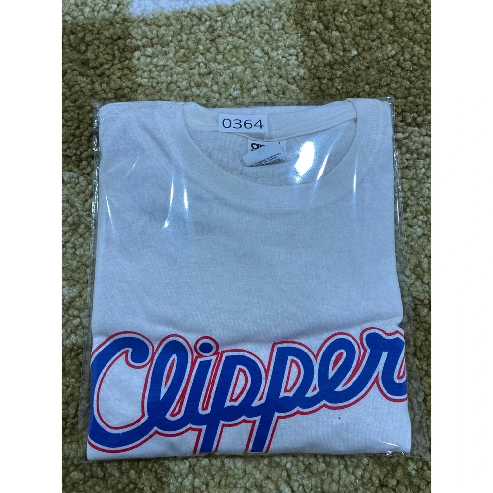 Anvil LA Clippers Sean Rooks Signed Graphic T-Shirt Mens Large White NBA